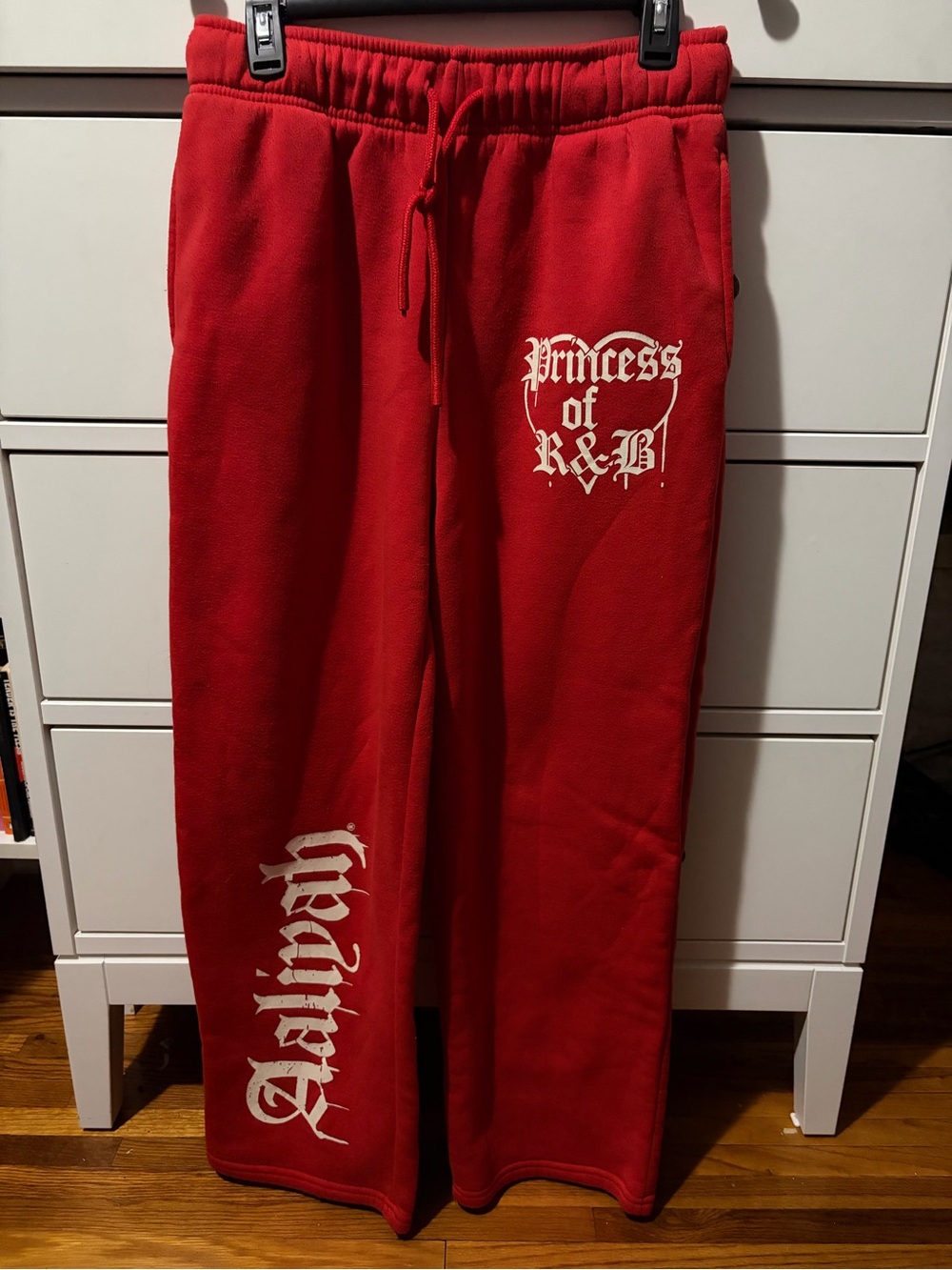 Red 'Princess of R&B' Graphic Joggers